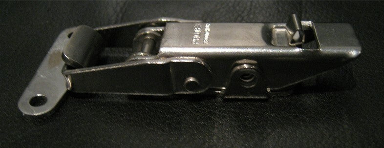 Stainless steel hood lock toggle latch - with safety catch
VA Haubenverschluß mit Sicherungsfalle