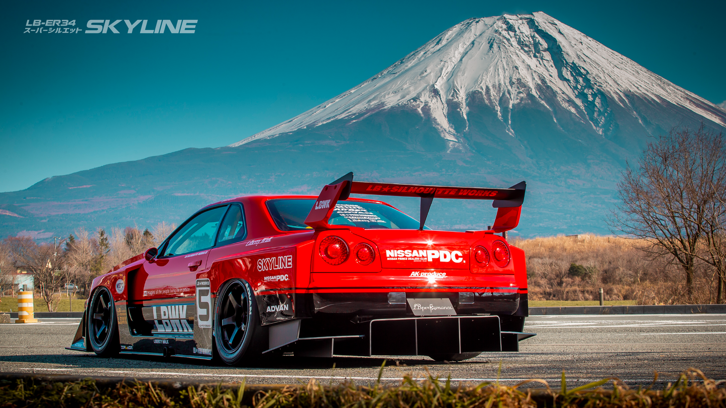 LB-ER34 Super Silhouette Aero Bodykit suitable for Nissan Skyline