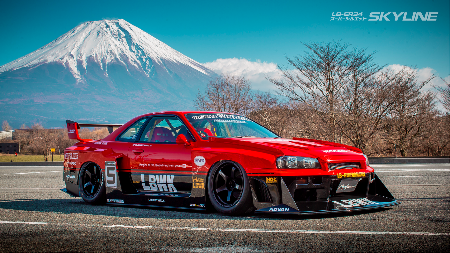 LB-ER34 Super Silhouette Aero Bodykit suitable for Nissan Skyline