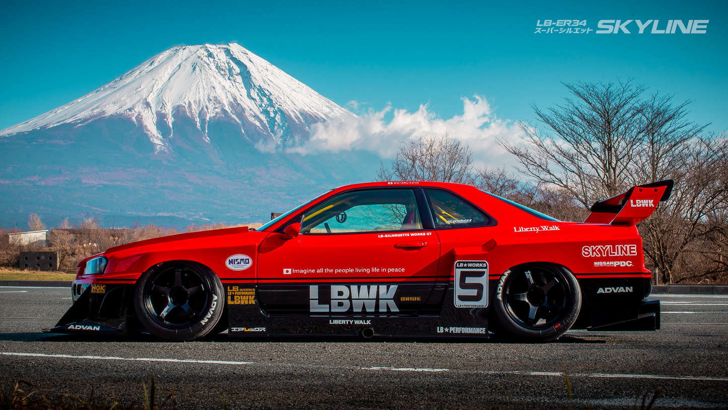 LB-ER34 Super Silhouette Aero Bodykit suitable for Nissan Skyline